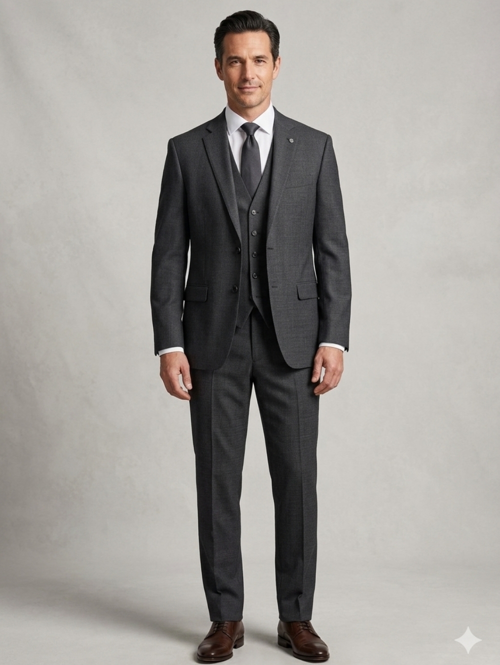 RALPH LAUREN Grey Wool Suit Set Blazer & Pants Classic Tailored Formal